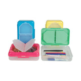 Storage Box, 5.43 X 8.25 X 2.43, Seafoam Green, Seaside Blue, Sunset Red, Sunny Yellow