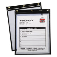 Heavy-duty Super Heavyweight Plus Stitched Shop Ticket Holders, Black, 9x12,15-bx