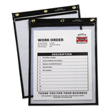 Heavy-duty Super Heavyweight Plus Stitched Shop Ticket Holders, Black, 9x12,15-bx