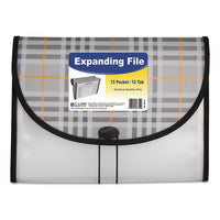 Plaid Design Expanding Files, 1.5" Expansion, 13 Sections, Letter Size, Plaid