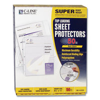 Super Heavyweight Poly Sheet Protectors, Non-glare, 2", 11 X 8 1-2, 50-bx