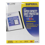 Super Capacity Sheet Protectors With Tuck-in Flap, 200", Letter Size, 10-pack