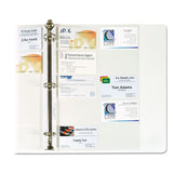 Business Card Binder Pages, Holds 20 Cards, 8 1-8 X 11 1-4, Clear, 10-pack