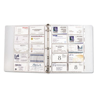 Business Card Binder Pages, Holds 20 Cards, 8 1-8 X 11 1-4, Clear, 10-pack