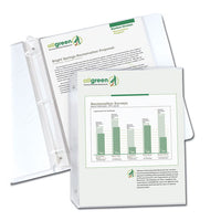 Recycled Polypropylene Sheet Protectors, Reduced Glare, 2", 11 X 8 1-2, 100-bx