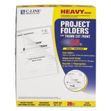 Poly Project Folders, Letter Size, Clear, 25-box