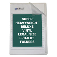 Deluxe Vinyl Project Folders, Legal Size, Clear, 50-box