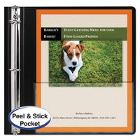 Peel & Stick Add-on Filing Pockets, 25", 11 X 8 1-2, 10-pack