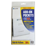 Peel & Stick Add-on Filing Pockets, 25", 11 X 8 1-2, 10-pack