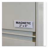 Hol-dex Magnetic Shelf-bin Label Holders, Side Load, 1-2" X 6", Clear, 10-box