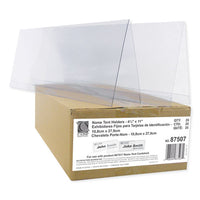 Tent Card Holders, 4 1-4" X 11", Rigid Heavyweight Clear Plastic, 25-box