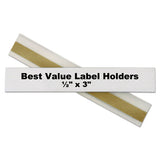 Self-adhesive Label Holders, Top Load, 1-2 X 3, Clear, 50-pack