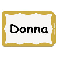 Self-adhesive Name Badges, 3.5 X 2.25, Gold, 100-box