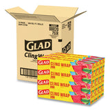 Clingwrap Plastic Wrap, 200 Square Foot Roll, Clear, 12-carton