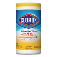 Disinfecting Wipes, 7 X 8, Crisp Lemon, 35-canister, 12-carton