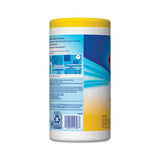 Disinfecting Wipes, 7 X 7 3-4, Crisp Lemon, 75-canister, 6 Canisters-carton