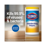 Disinfecting Wipes, 7 X 7 3-4, Crisp Lemon, 75-canister, 6 Canisters-carton