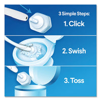 Toilet Wand Disposable Toilet Cleaning Kit: Handle, Caddy And Refills, 6-carton