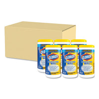 Disinfecting Wipes, 7 X 8, Lemon Fresh, 75-canister, 6-carton