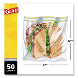 Sandwich Zipper Bags, 6.63" X 8", Clear, 600-carton