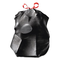 Forceflexplus Drawstring Large Trash Bags, 30 Gal, 1.05 Mil, 30" X 32", Black, 70-box