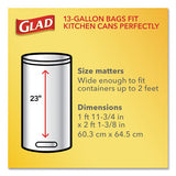 Odorshield Tall Kitchen Drawstring Bags, 13 Gal, 0.78 Mil, 24" X 27.38", White, 240-carton