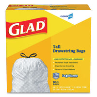 Tall Kitchen Drawstring Trash Bags, 13 Gal, 0.72 Mil, 24" X 27.38", Gray, 400-carton