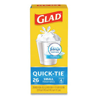 Odorshield Quick-tie Small Trash Bags, 4 Gal, 0.5 Mil, 8" X 18", White, 156-carton
