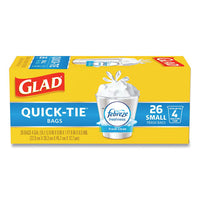 Odorshield Quick-tie Small Trash Bags, 4 Gal, 0.5 Mil, 8" X 18", White, 156-carton