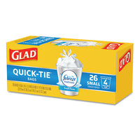 Odorshield Quick-tie Small Trash Bags, 4 Gal, 0.5 Mil, 8" X 18", White, 156-carton