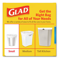 Odorshield Quick-tie Small Trash Bags, 4 Gal, 0.5 Mil, 8" X 18", White, 156-carton