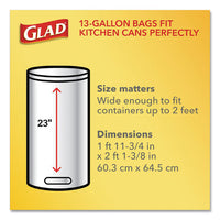 Odorshield Tall Kitchen Drawstring Bags, 13 Gal, 0.95 Mil, 24" X 27.38", White, 80-box