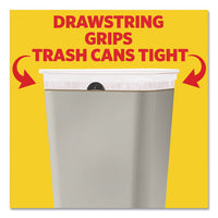 Odorshield Tall Kitchen Drawstring Bags, 13 Gal, 0.95 Mil, 24" X 27.38", White, 240-carton