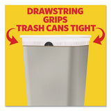 Odorshield Tall Kitchen Drawstring Bags, 13 Gal, 0.95 Mil, 24" X 27.38", White, 240-carton