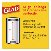 Odorshield Tall Kitchen Drawstring Bags, 13 Gal, 0.95 Mil, 24" X 27.38", White, 240-carton