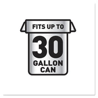 Drawstring Large Trash Bags, 30 Gal, 1.05 Mil, 30" X 33", Black, 90-carton