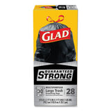 Drawstring Large Trash Bags, 30 Gal, 1.05 Mil, 30" X 33", Black, 15-box