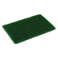 Medium Duty Scouring Pad, 6 X 9, Green, 10 Per Pack, 6 Packs-carton