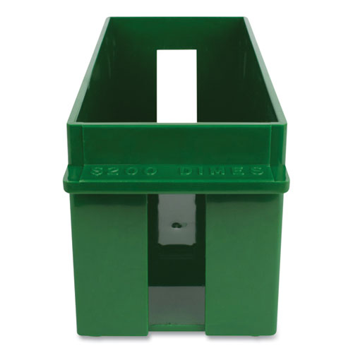 Extra-capacity Coin Tray, Dimes, 1 Compartment, 10.5 X 4.75 X 5, Green