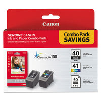 0615b009 (pg-40; Cl-41) Chromalife100+ Ink-paper Combo, Black-tri-color