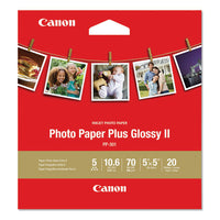 Photo Paper Plus Glossy Ii, 8.5 X 11, Glossy White, 20-pack