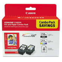 2973b004 (pgi-210xl-cl-211xl) High-yield Ink-paper Combo, Black-tri-color