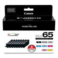 4215c007 (cli-65) Ink, Black-cyan-magenta-yellow-photo Cyan-photo Magenta-gray-light Gray, 8-pack