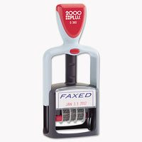 Model S 360 Two-color Message Dater, 1.75 X 1, "faxed," Self-inking, Blue-red