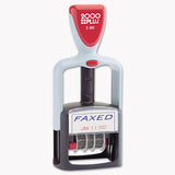 Model S 360 Two-color Message Dater, 1.75 X 1, "faxed," Self-inking, Blue-red