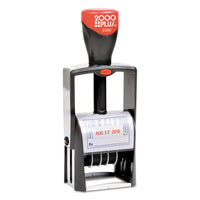 Self-inking Heavy-duty Line Dater, 1.25" X 1.82", Red-blue