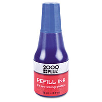 Self-inking Refill Ink, Blue, 0.9 Oz. Bottle