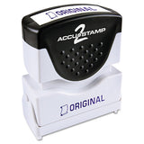 Pre-inked Shutter Stamp, Blue, Original, 1 5-8 X 1-2