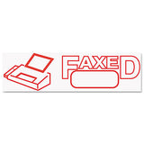Pre-inked Shutter Stamp, Red, Faxed, 1 5-8 X 1-2