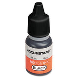 Accu-stamp Gel Ink Refill, Black, 0.35 Oz Bottle